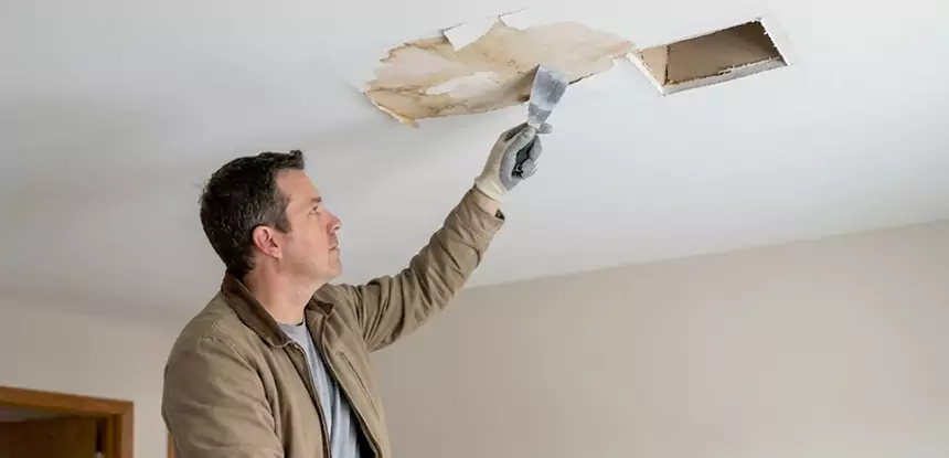 Ceiling Water Stain and Drywall Repair in Whitesburg